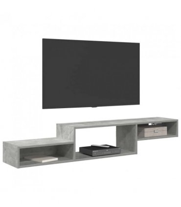 vidaXL Wall-mounted TV Cabinet Wall-Mounted Concrete Grey — V0672203765