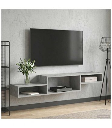 vidaXL Wall-mounted TV Cabinet Wall-Mounted Concrete Grey — V0672203765