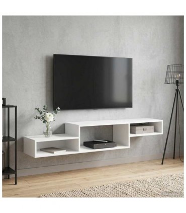 vidaXL Wall-mounted TV Cabinet Wall-Mounted White 150 x 28 x 26 cm