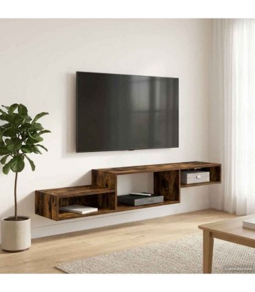 vidaXL Wall-mounted TV Cabinet Wall-Mounted Smoked Oak — V0672203767