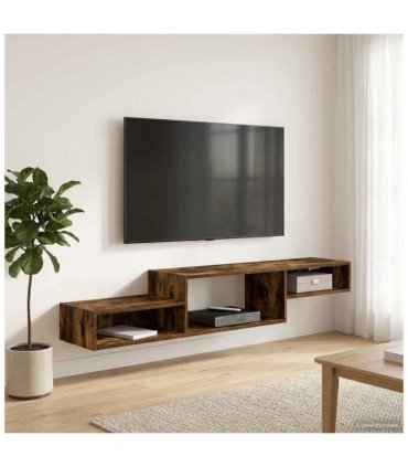 vidaXL Wall-mounted TV Cabinet Wall-Mounted Smoked Oak — V0672203767