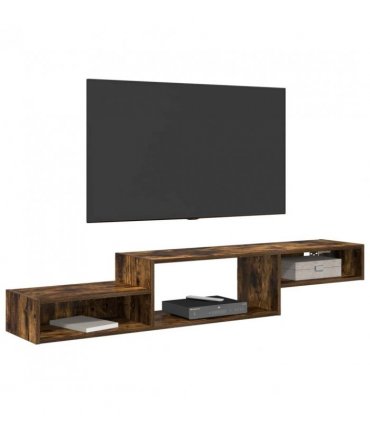 vidaXL Wall-mounted TV Cabinet Wall-Mounted Smoked Oak — V0672203767