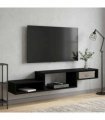 vidaXL Wall-mounted TV Cabinet Wall-Mounted Black Oak 150 x 28 x 26 cm