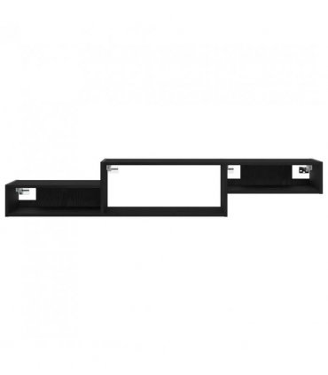vidaXL Wall-mounted TV Cabinet Wall-Mounted Black Oak 150 x 28 x 26 cm