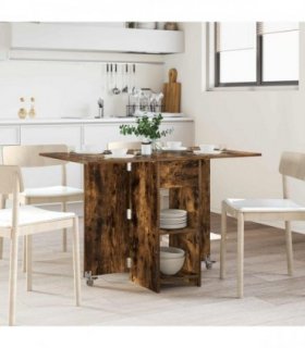 vidaXL Dinning Table 115 x 70 x 75 cm Engineered Wood Smoked Oak