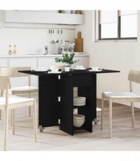 vidaXL Dinning Table 115 x 70 x 75 cm Engineered Wood Black Oak