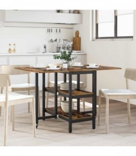 vidaXL Dinning Table 122 x 80 x 76.5 cm Engineered Wood Smoked Oak