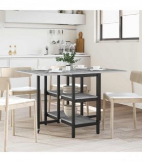 vidaXL Dinning Table 122 x 80 x 76.5 cm Engineered Wood Grey Sonoma