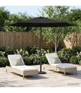 vidaXL Garden Parasol 300 x 300 cm Polyester Rectangular Anthracite — Size: 3 x 3 m, Model: without base
