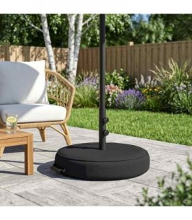 vidaXL Patio Umbrella Base 50 x 50 cm Steel Black
