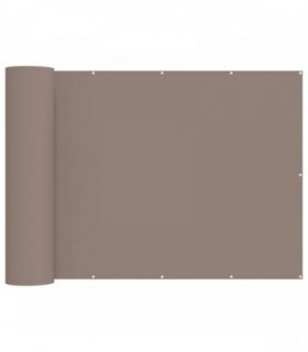 vidaXL Balcony Privacy Screen 1.5 x 15 m Fabric with PU Coated Taupe