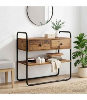 vidaXL Console Table Old Wood 100 x 40 x 75 cm Engineered Wood — V0672204028