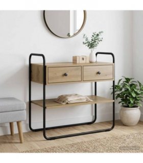 vidaXL Console Table Artisan Oak 80 x 40 x 75 cm Engineered Wood