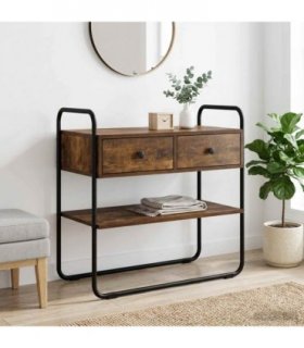 vidaXL Console Table Smoked Oak 80 x 40 x 75 cm Engineered Wood