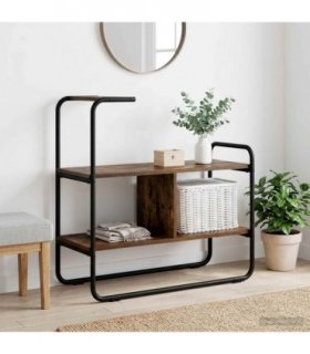 vidaXL Console Table Smoked Oak 80 x 35 x 75 cm Engineered Wood