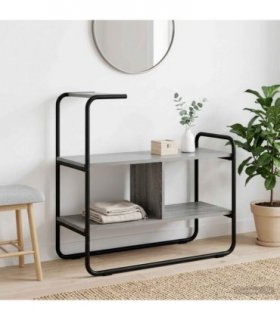 vidaXL Console Table Grey Sonoma 80 x 35 x 75 cm Engineered Wood