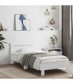 vidaXL Bed Frame with LED White 80 x 200 cm Engineered Wood — V0672204237