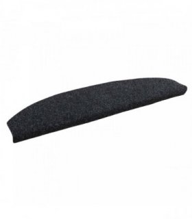 vidaXL Self-adhesive Stair Mats 15 pcs Black 80 x 24.5 x 3.5 cm