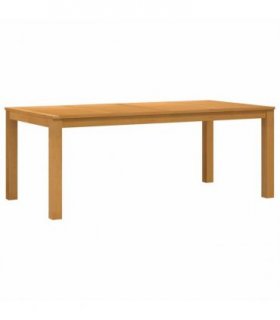 vidaXL Dining Table 200 x 100 x 75 cm Solid Oak Wood Natural