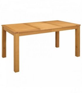 vidaXL Dining Table 150 x 85 x 75 cm Solid Oak Wood Natural