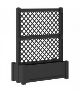 vidaXL Big Planter with Trellis Anthracite 99.5 x 43 x 133.5 PP