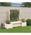 vidaXL Garden Bench Kopenhagen White 173 x 49 x 135.5 cm PP