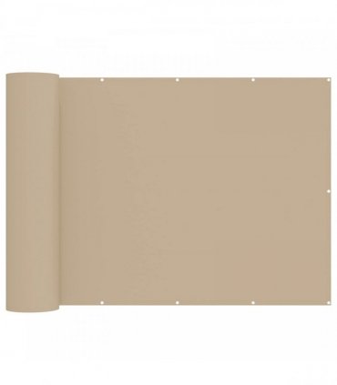 vidaXL Balcony Privacy Screen 150 x 600 cm Fabric with PU Coated Beige