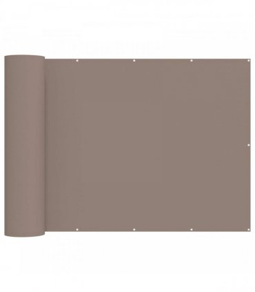 vidaXL Balcony Privacy Screen 200 x 600 cm Fabric with PU Coated Taupe