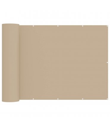 vidaXL Balcony Privacy Screen 150 x 500 cm Fabric with PU Coated Beige