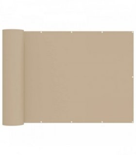 vidaXL Balcony Privacy Screen 150 x 700 cm Fabric with PU Coated Beige