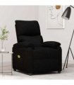 vidaXL Massage Chair Black Fabric