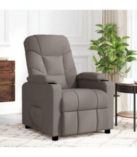 vidaXL Massage Chair Taupe Fabric