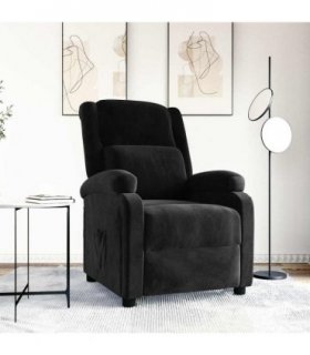 vidaXL Recliner Chair Black Velvet