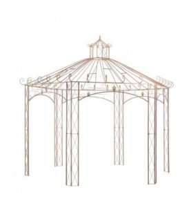 vidaXL Garden Pavilion Antique Brown 4 m Iron
