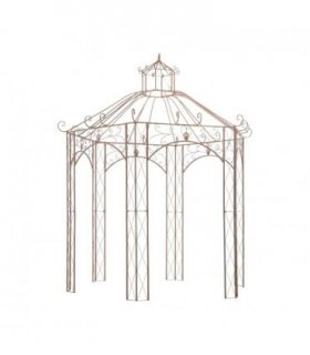 vidaXL Garden Pavilion Antique Brown 3 m Iron