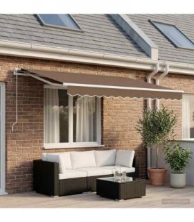 vidaXL Awning Replacement Fabric Taupe 3 x 2.5 m Polyester
