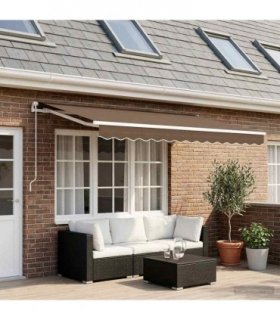 vidaXL Awning Replacement Fabric Taupe 6 x 3 m Polyester