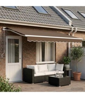 vidaXL Awning Replacement Fabric Taupe 4 x 3 m Polyester