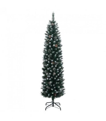 vidaXL Artificial Slim Christmas Tree 150 LEDs 150 cm — Model: with leds