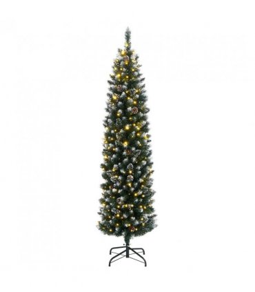vidaXL Artificial Slim Christmas Tree 150 LEDs 150 cm — Model: with leds