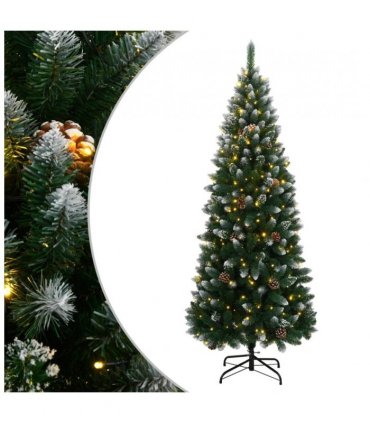 vidaXL Artificial Christmas Tree 300 LEDs 210 cm — Model: with leds