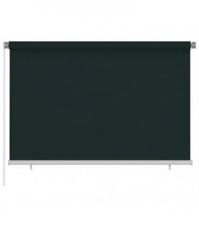 vidaXL Outdoor Roller Blind 225(W)x140(H) cm Dark Green HDPE — Size: 220 x 140 cm