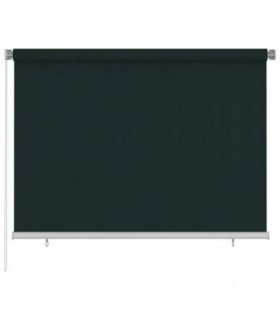 vidaXL Outdoor Roller Blind 205(W)x140(H) cm Dark Green HDPE — Size: 200 x 140 cm