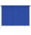 vidaXL Outdoor Roller Blind 205(W)x140(H) cm Blue HDPE — Size: 200 x 140 cm