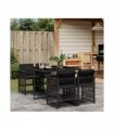 vidaXL Garden Dining Set | Black — V0672218461