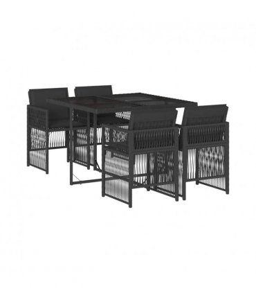 vidaXL Garden Dining Set | Black — V0672218461