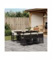 vidaXL Garden Dining Set | Black, Cream White — Colour: black and cream