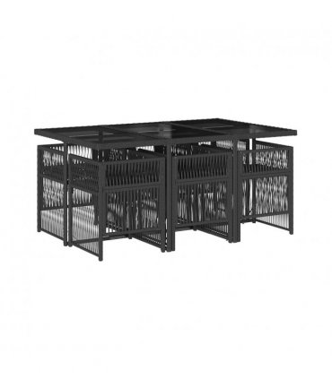 vidaXL Garden Dining Set | Black, Cream White — Colour: black and cream
