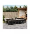 vidaXL Garden Dining Set | Black — Colour: black and cream