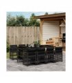 vidaXL Garden Dining Set | Black — V0672218472